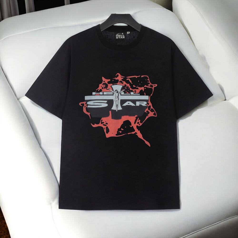 hellstar round neck short sleeve t-shirt
